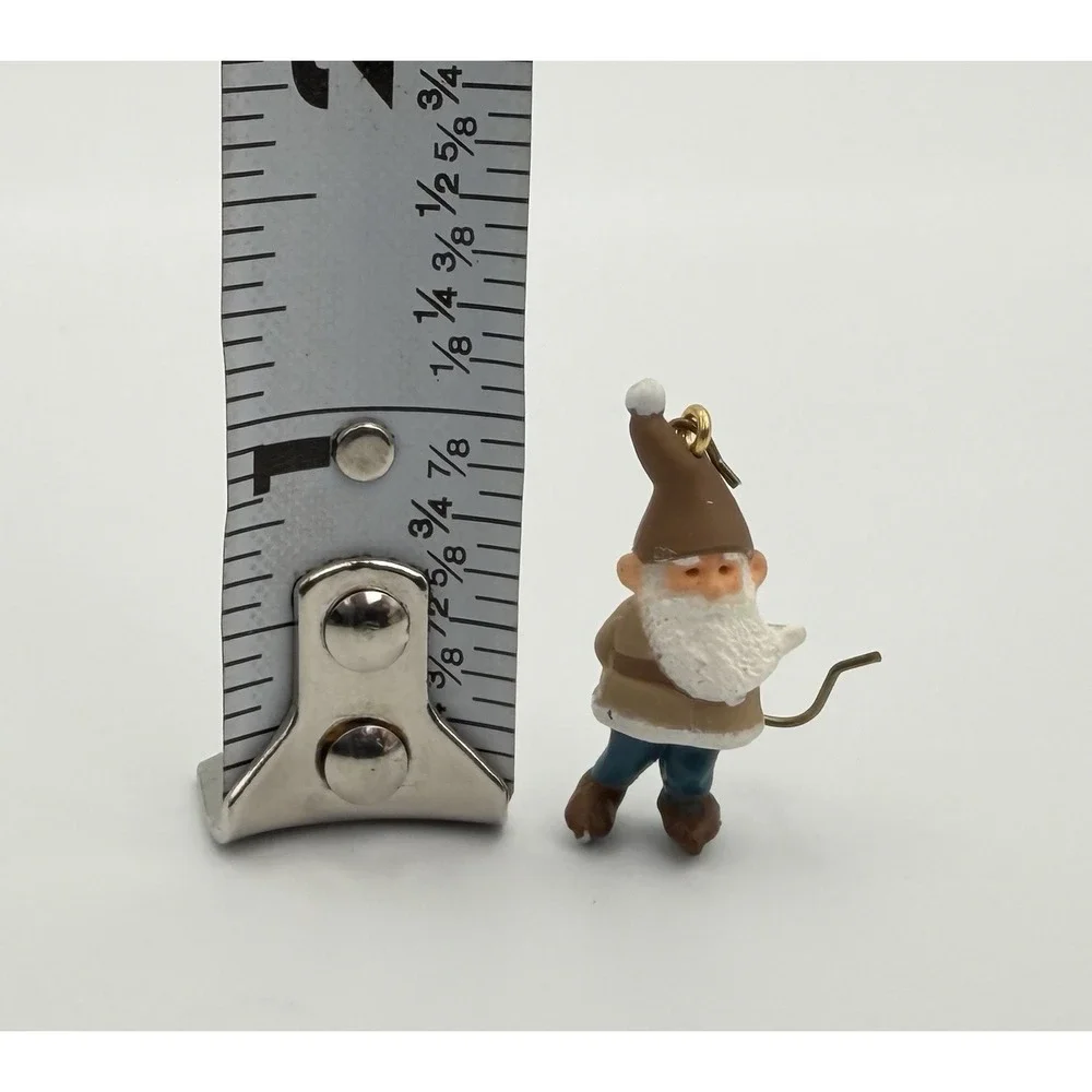 1993 Hallmark Keepsake Miniature Ornament Learning to Skate Gnome Vintage